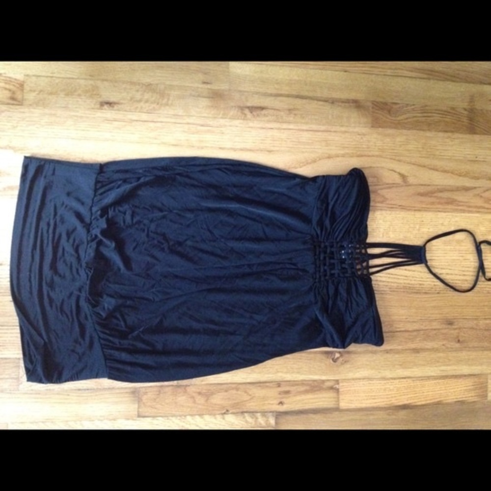 Bebe strappy tunic dress